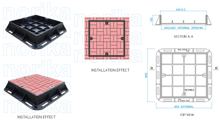 Ductile Iron Heavy Duty Recessed Manhole Cover & Frame